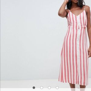 ASOS Glamorous Tall midi cami dress in red stripe Size US 4 UK 8 tall